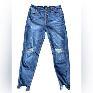 Distressed Blue Jeans- Celebrity Pink
Size 13